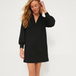 Pomander Place Bradley Knit Polo Dress In Black Long Sleeve Size XXL
